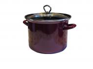 Schwerter Email Gemüsetopf 20cm bordeaux 