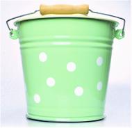 Eimer mint/Tupfen 12l m. Deckel 