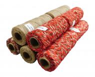 10 Rollen Bindfaden je 60m bzw. 100g 