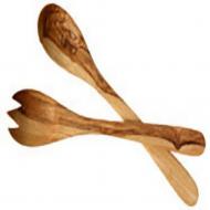 Salatbesteck Olivenholz 35cm 