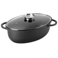 Aluguss-Bräter m.Glasdeckel 39x26,5x18,8 