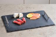 Buffetplatte Schiefer mit Griffen 