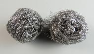 2 Stück Edelstahl - Putzbällchen 
