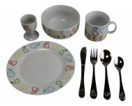 Kindergeschirr+ Besteck "Tiere" je 4tlg 