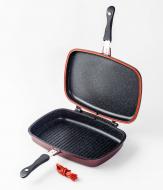 Doppelpfanne Aluguß 32cm burgund 