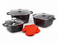 Bräter-Set 3-tlg Aluguß 20/24/28cm m. D. 