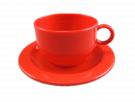 Waca Tasse 200ml mit Untertasse PP rot 