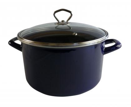 Schwerter Email Kochtopf 24cm blau 