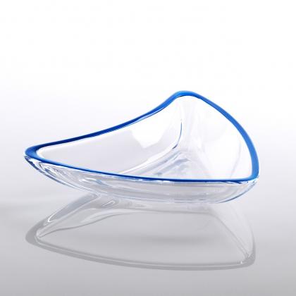 Dippschälchen blau 17,5cm 3eckig 