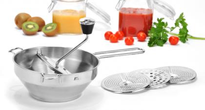 Passiermaschine 3 Einsätze Edelstahl 