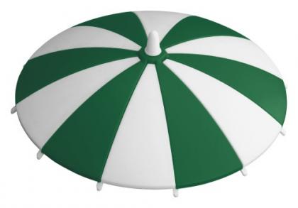 Glasabdeckung "Schirmchen" grün 