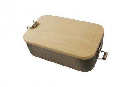 Lunchbox Brotdose mit Buchenholzdeckel 