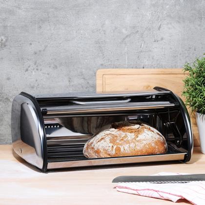 Brotkasten Edelstahl mit Sichtfenster 