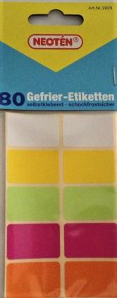 Gefrieretiketten 60 Stück farbig sort. 