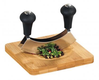 Wiegemesser mit Kräuterschneidbrett 