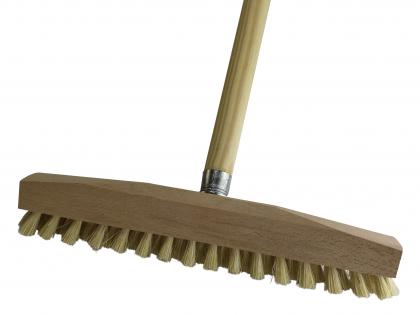 Bodenwischer Holz 30cm mit Holzstiel 