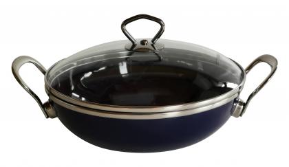 Schwerter Email Servierpfanne 24cm blau 