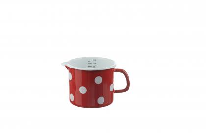 Milchtopf rot-weiß 12cm Milchtopf 12cm