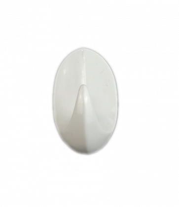 Klebehaken oval groß weiß 