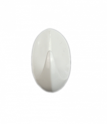 Klebehaken oval mittel weiß 