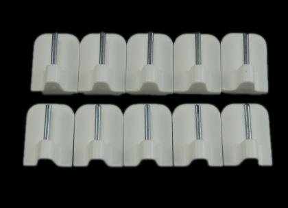 10 St. Scheibengardinenhaken weiß 