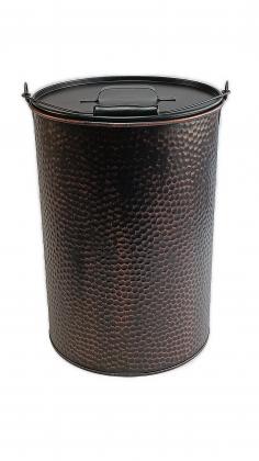 Ascheeimer 25l kupfer-gehämmert 25l kupfer-gehämmert