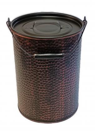 Ascheeimer 14l kupfer-gehämmert 14l kupfer-gehämmert