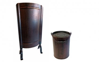 Ofenschirm + Ascheeimer 14l alteisen geh 