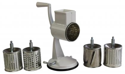 Reibemaschine mit 5 Trommeln und Saugfuß 