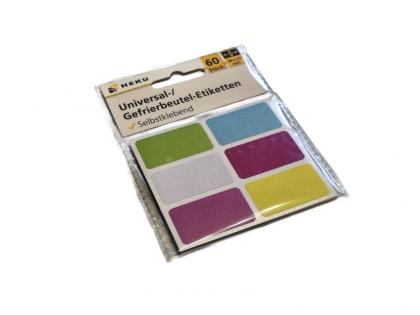 Gefrieretiketten 60 Stück farbig 