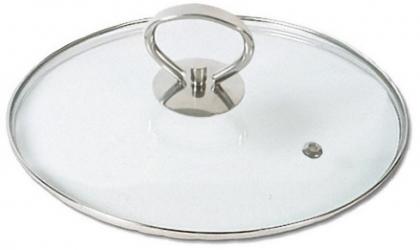 Glasdeckel 24cm Edelstahlgriff 24cm