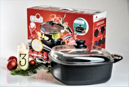 BAF Viereckbräter m.GD 28x28cm Induktion 