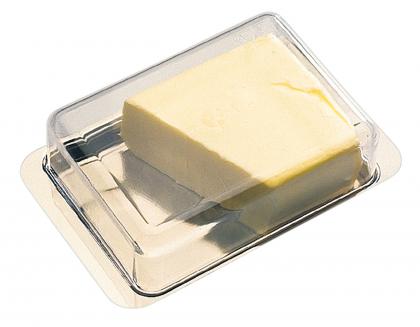Kühlschrank-Butterdose Edelstahl/PS 