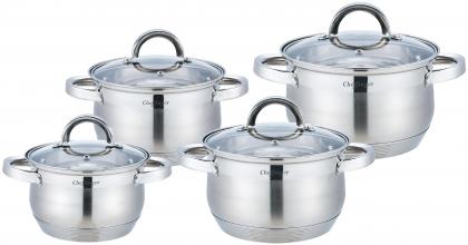 Kochtopfset 8-tlg Edelstahl Induktion 