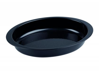 ovale Backofenform, Emaille 36x25x5,5cm 