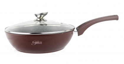 Bratpfanne 24cm + Deckel Alu geschmiedet 24cm