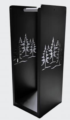 Kaminholzlager mit Motiv "Wald" 