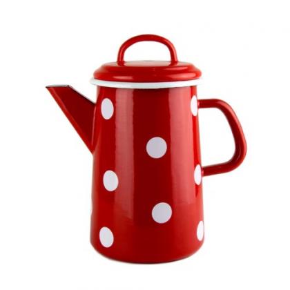 Kaffeekanne rot-weiß 1,6l Kaffeekanne 1,6l