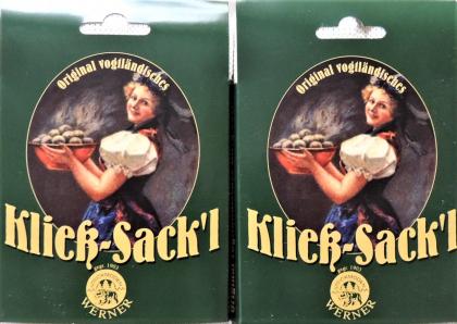 2 Stück Kloßsäcke gestrickt, mit Rezept 