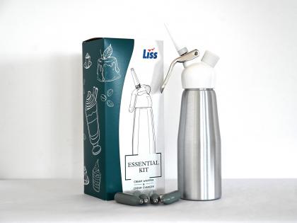 LISS Sahnegerät  0,5l silber + 10Kapseln 