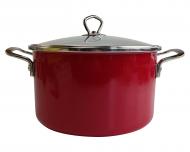 Schwerter Kochtopf 24cm rot Edelstahlgr. 