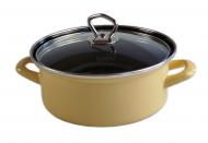 Schwerter Email Bratentopf 20cm ocker 