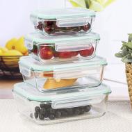 Vorratsdosen aus Glas, 4er Set bis 300°C 