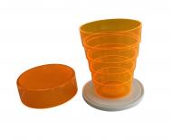 Klappbecher mit  Spiegel orange orange