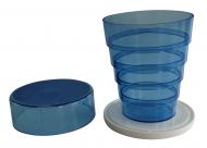 Klappbecher mit  Spiegel blau blau