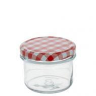 Sturzglas 235ml mit Deckel kariert 
