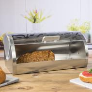 Brotkasten Edelstahl mit Blumenmotiv 