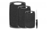Schneidebrett-Set, 4 tlg, inkl. Messer 