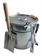 Ascheeimer 15l m D.+Schaufel +Zange 