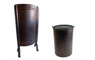 Ofenschirm + Ascheeimer 25l kupfer geh 